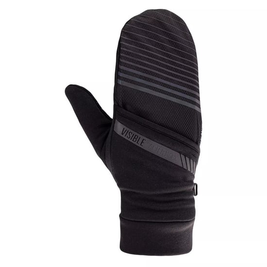 IQ Dames/Dames Nusa II Gestreepte Skihandschoenen (Zwart/Reflecterend) - Image 1