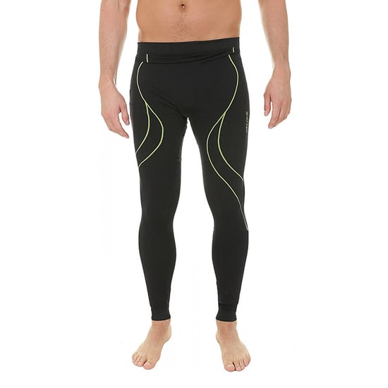 Hi-Tec Heren Ikar Logo Thermobroek (Zwart/Lime Punch) - Image 1