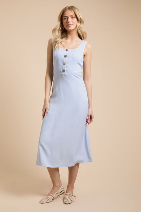 Stripe Button Midi Dress - Image 1