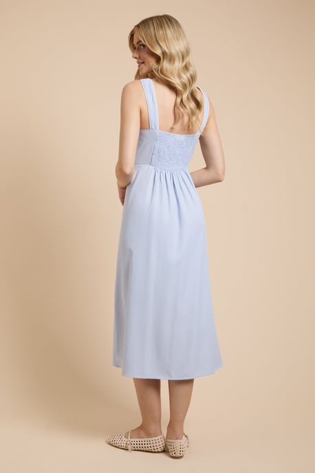 Stripe Button Midi Dress - Image 3