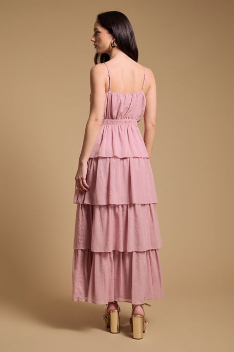 Strappy Tiered Frill Midaxi Dress - Image 3