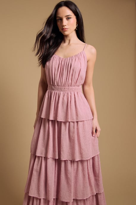 Strappy Tiered Frill Midaxi Dress - Image 4