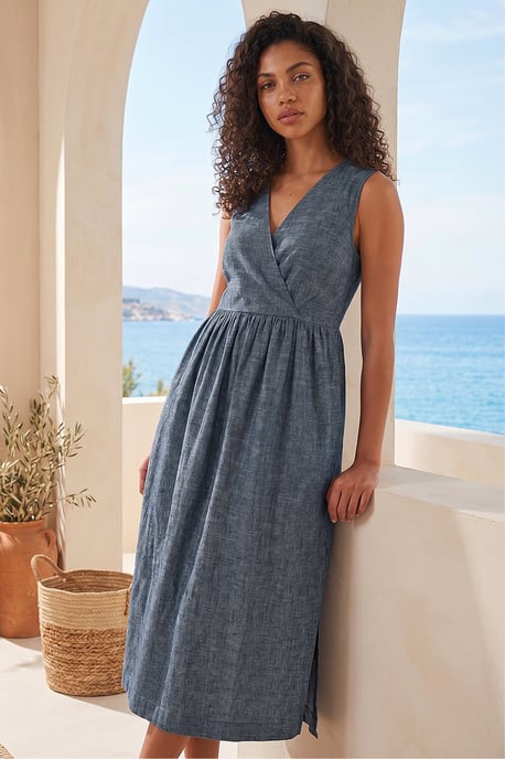 Petite V-Neck Tunic Dress - Image 2
