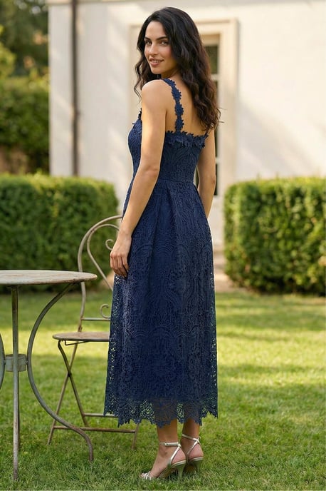 Floral Crochet Midi Dress - Image 3