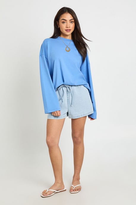Elasticated Waist Denim Shorts - Image 3