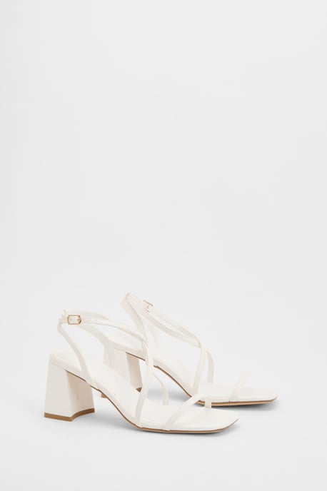 Mid Block Cross Front Strappy Heels - Image 3