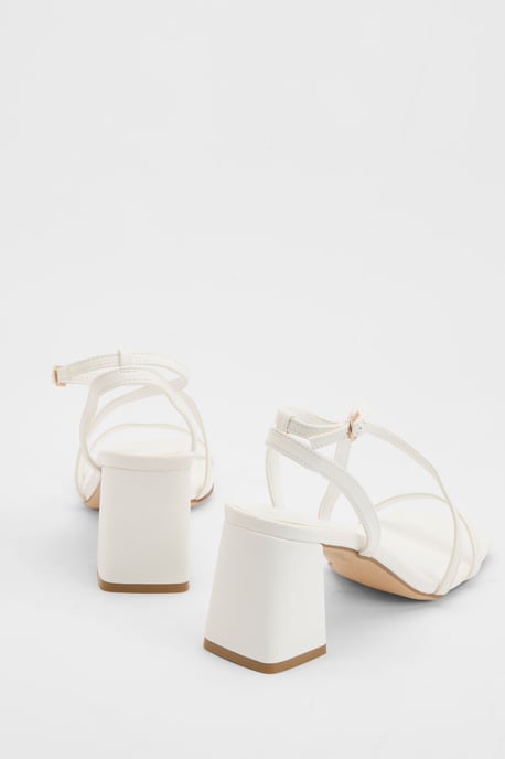 Mid Block Cross Front Strappy Heels - Image 4