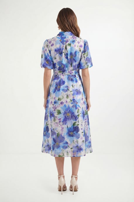Petite Floral Burn Out Shirt Dress - Image 3