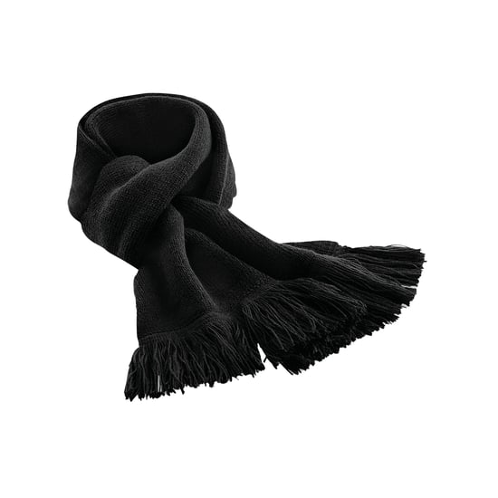 Beechfield Unisex Adult Classic Knitted Winter Scarf (Black) - Image 1