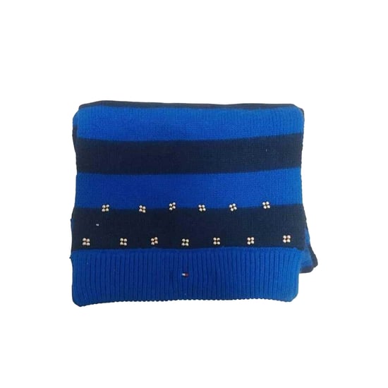 Tommy Hilfiger Gestreepte sjaal voor kinderen (Blauw/Zwart) - Image 2
