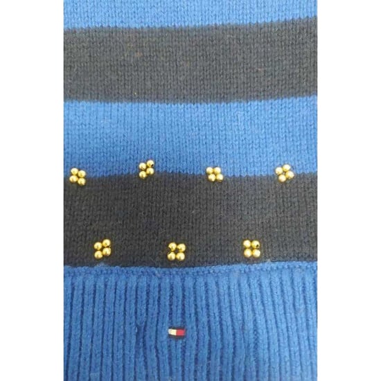 Tommy Hilfiger Gestreepte sjaal voor kinderen (Blauw/Zwart) - Image 3