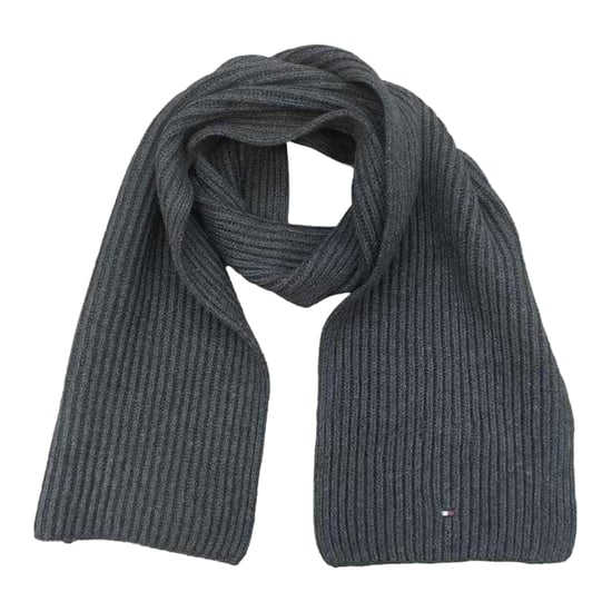 Tommy Hilfiger Geribbelde sjaal voor kinderen (Grijs) - Image 1