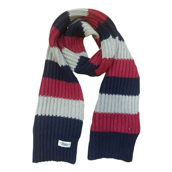 Tommy Hilfiger Geribbelde sjaal voor kinderen (Marineblauw/Grijs/Klaret) - Image 1