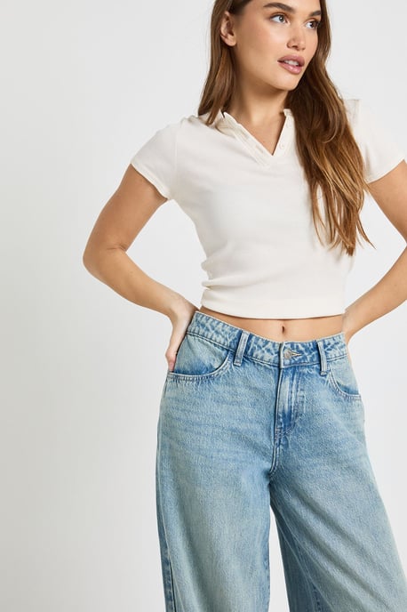 Basics Mid Waist Boyfriend Jean - Image 3