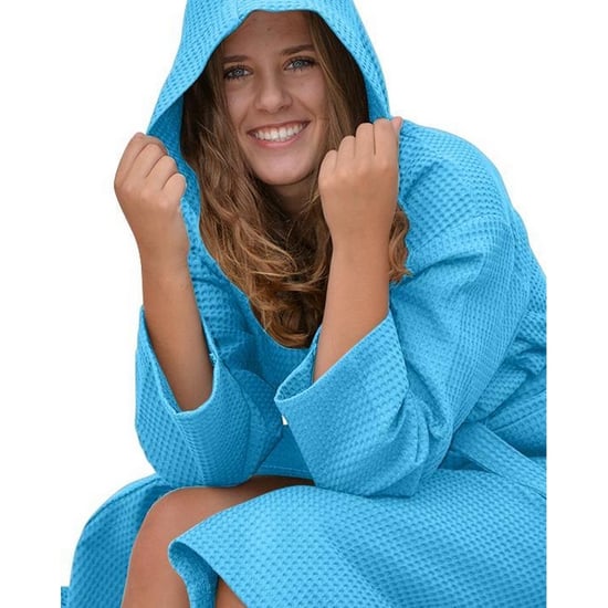 ARTG Dames/Dames Robezz Wafel ochtendjas met capuchon (Aqua Blauw) - Image 1