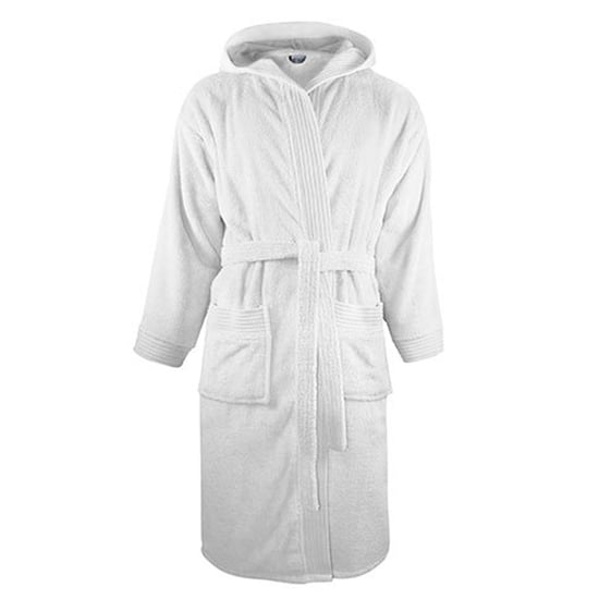 The One Towelling Unisex Adult Hooded Dressing Gown (White) - Image 1