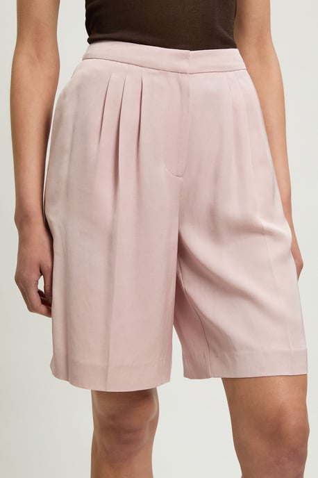Polished Linen Blend Tailored Knee Short - Image 4