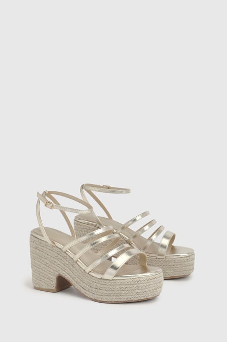 Wide Fit Strappy 2 Part Wedges - Image 3