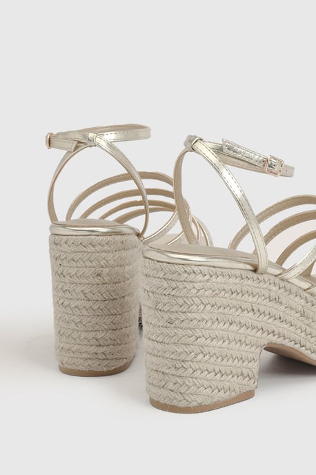 Wide Fit Strappy 2 Part Wedges - Image 4
