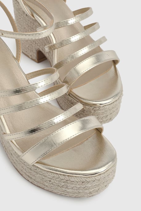 Wide Fit Strappy 2 Part Wedges - Image 5