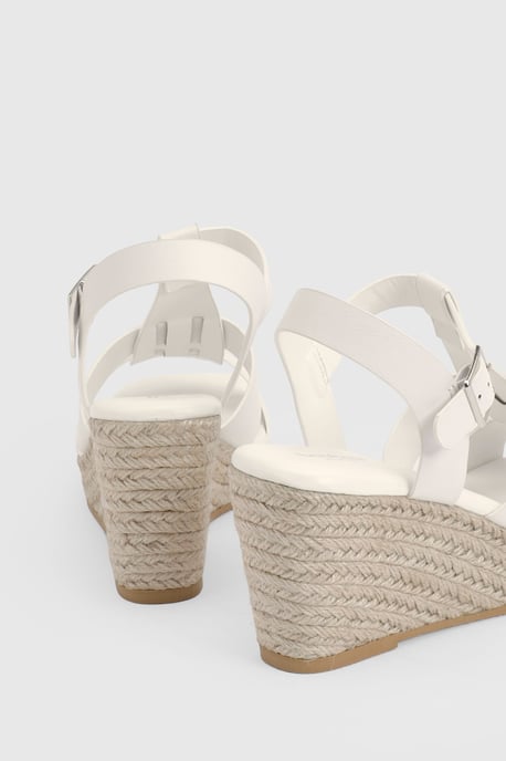 Extra Wide Fit T Bar Strappy Wedges - Image 4