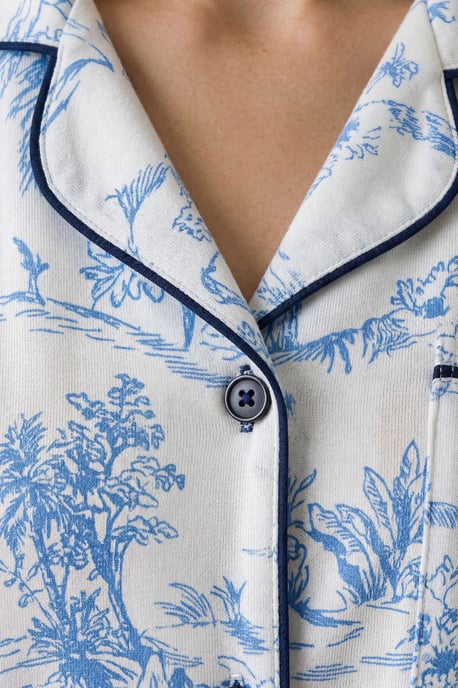 Satin Toile Printed Short Nightwear Set - Image 3