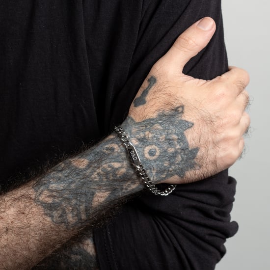 Mens Stainless Steel DAD Curb Bracelet - Image 4