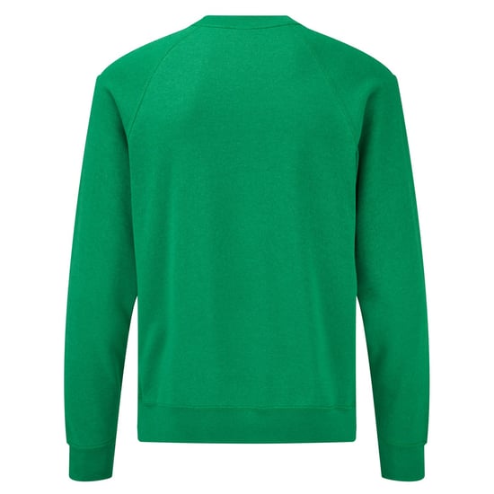 Fruit of the Loom Mens Classic Raglan Jumper (Heather Green) - Image 2