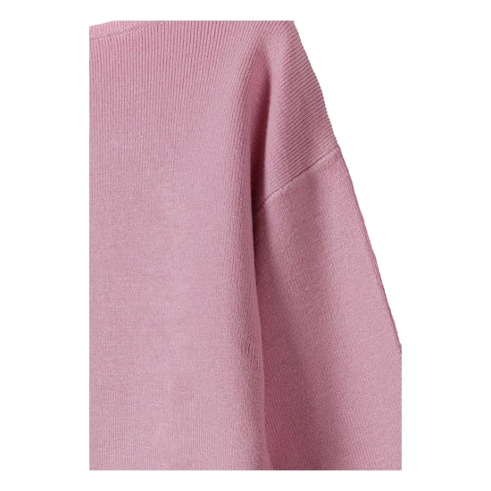 Minoti Gebreide meisjes trui met boothals (Roze) - Image 3