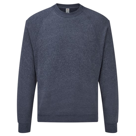 Fruit of the Loom Mens Classic Raglan Jumper (Heather Navy) - Image 1