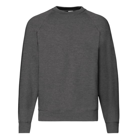 Fruit of the Loom Mens Classic Raglan Jumper (Dark Heather Grey) - Image 1