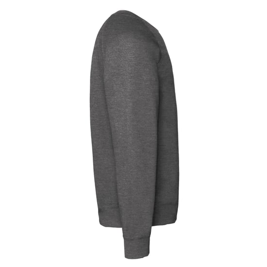 Fruit of the Loom Mens Classic Raglan Jumper (Dark Heather Grey) - Image 3
