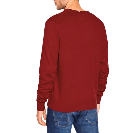 Tommy Hilfiger Heren Sweater Top Katoenmix V Hals (Rood) - Image 2