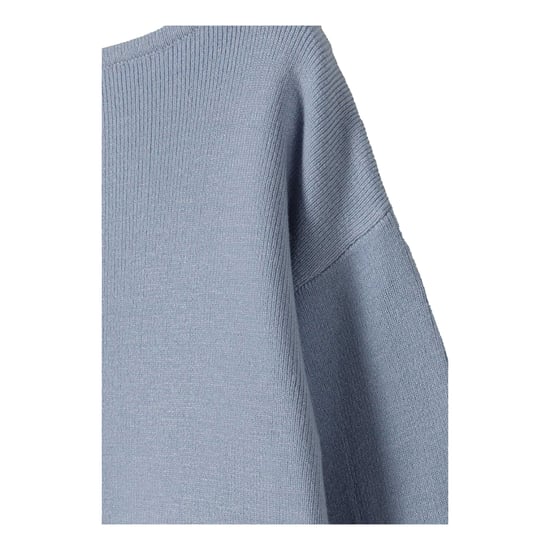 Minoti Gebreide meisjes trui met boothals (Blauw) - Image 3