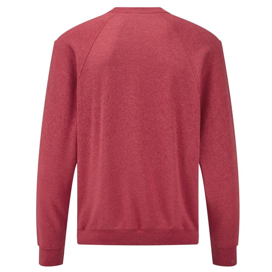 Fruit of the Loom Mens Classic Raglan Jumper (Heather Red) - Image 2