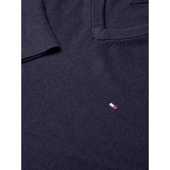 Tommy Hilfiger Heren Sweater Top Katoenmix V Hals (Marinemelange) - Image 3