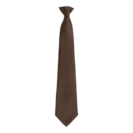 Premier Colours Orginals Fashion Clip-On Stropdas (Bruin) - Image 1