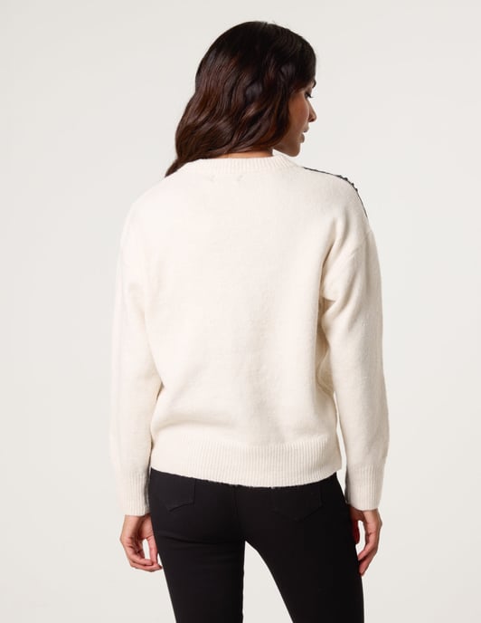 Embroidery Shoulder Detailing Jumper - Image 4