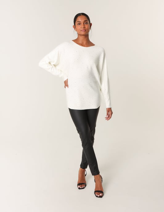 Jumper With Silver Rhinestones - Image 3