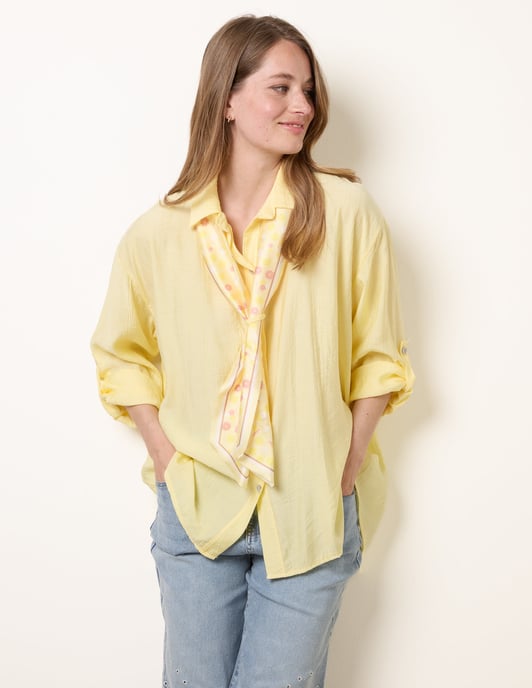 Scarf Viscose Crinkle Shirt - Image 1