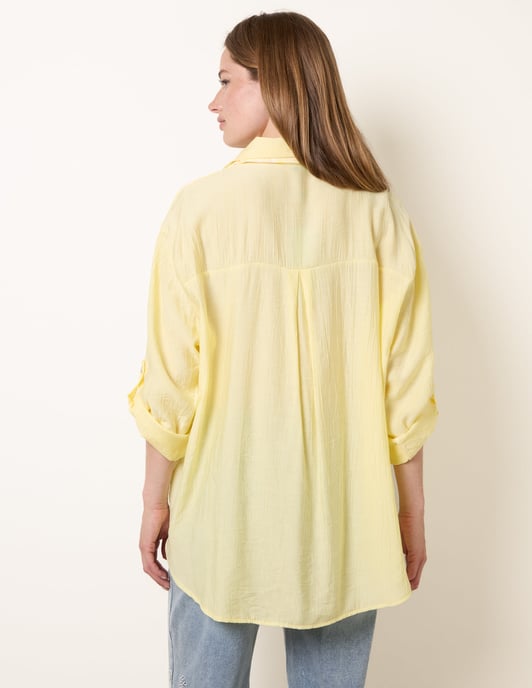 Scarf Viscose Crinkle Shirt - Image 4