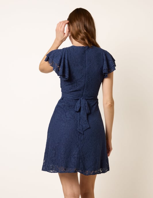 Lace Angel Sleeve Mini Dress - Image 4