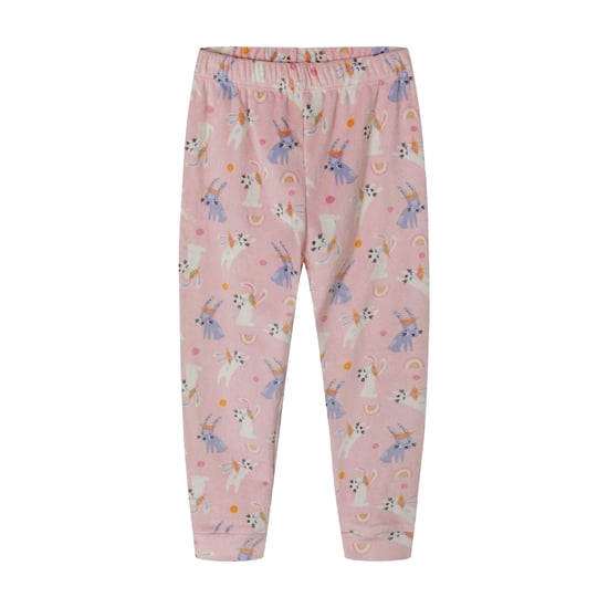 Minoti Meisjes Pyjama Set met Lange Mouwen Van Velours (Roze) - Image 5