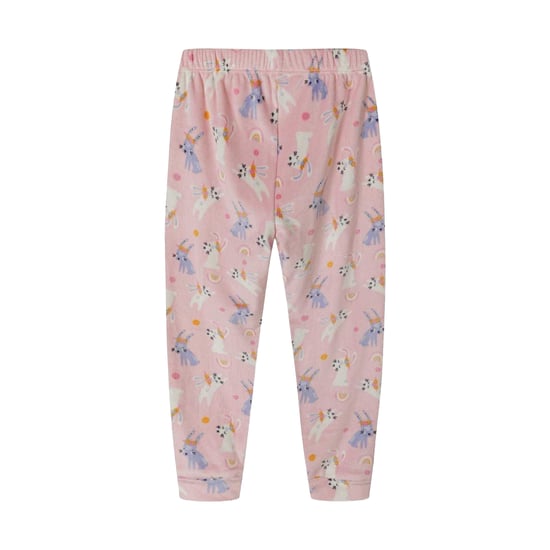 Minoti Meisjes Pyjama Set met Lange Mouwen Van Velours (Roze) - Image 6