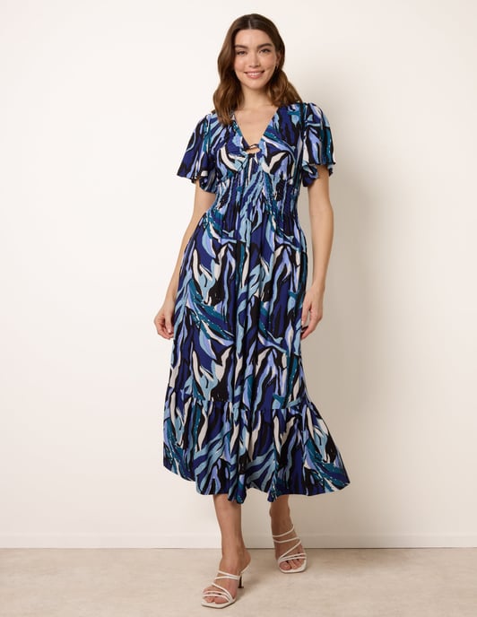 Ring Detail Printed Dress - Image 3