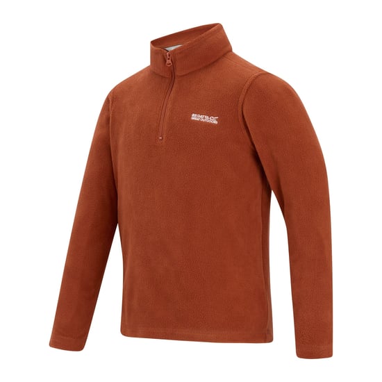 Regatta - Geweldige Outdoors Kinder Hot Shot II Half Zip Fleece Hoodie (Baksteen) - Image 4