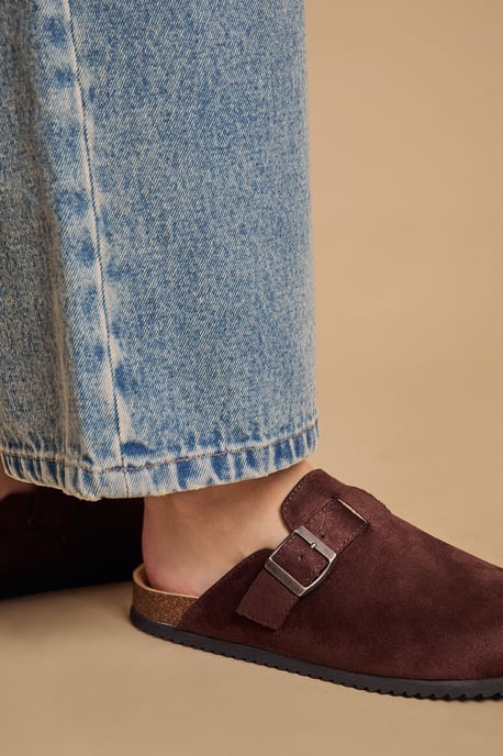 Jack Faux Suede Closed Toe Footbed Mules - Image 4