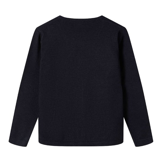 Minoti Effen fijn gebreid vest met knoopsluiting voor jongens (Marine) - Image 2