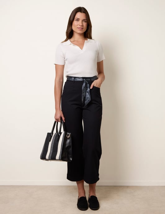Scarf Belt Trousers - Image 1