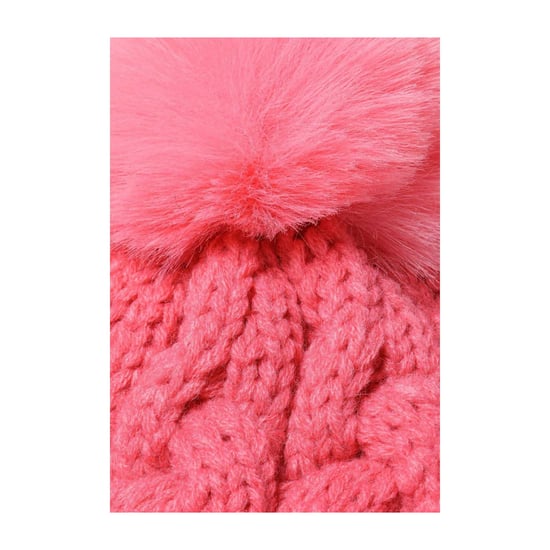 Minoti Meisjes Pom Pom gebreide kabel muts (Roze) - Image 2